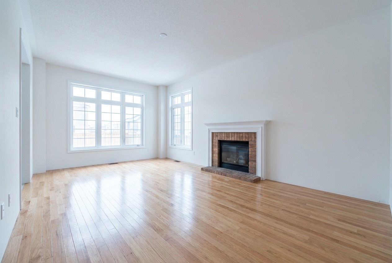 Empty unfurnished room &mdash; before virtual staging