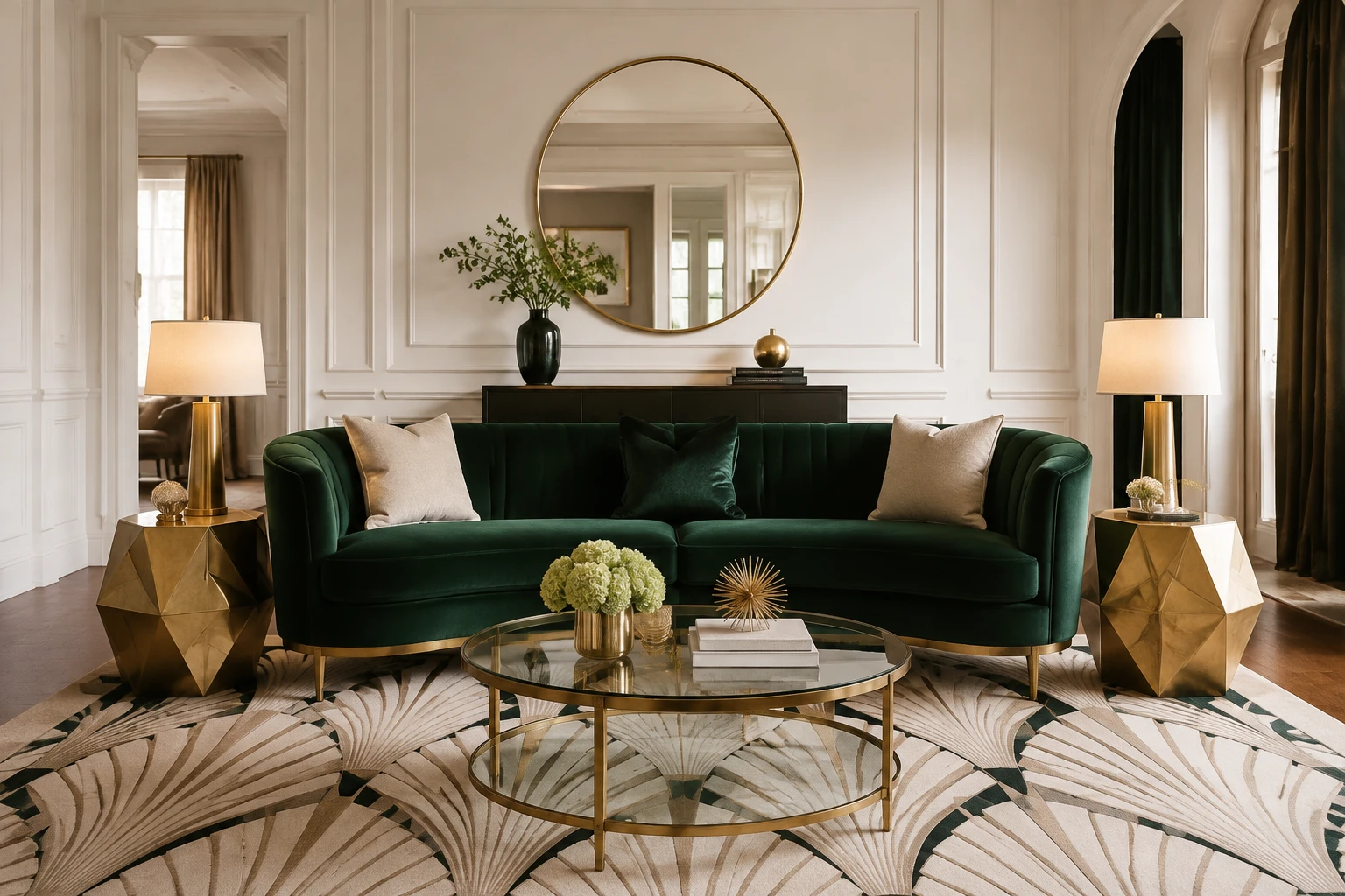 AI style inspiration for Green and gold