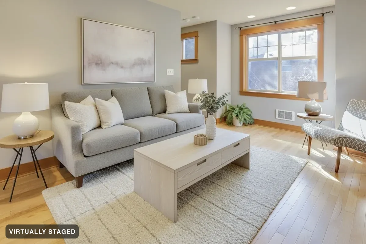 The same room restyled in Nordic Light