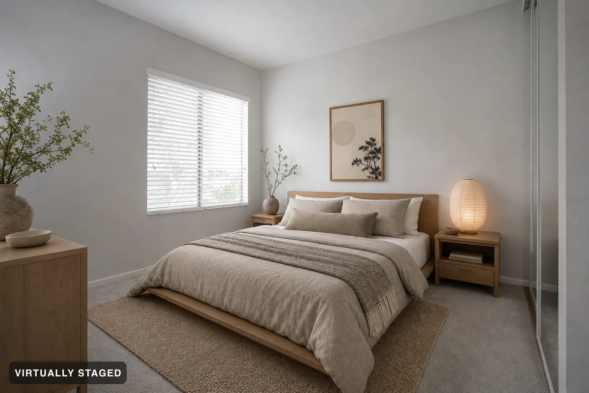 Japandi Calm — AI bedroom example