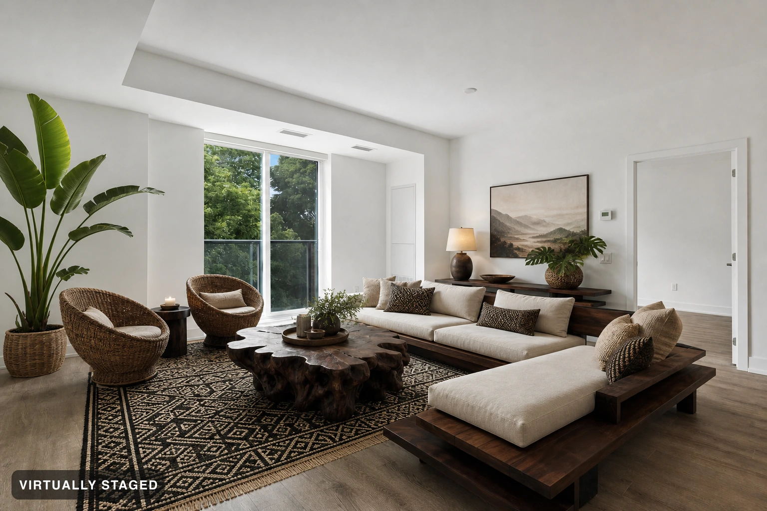 Bali in a living room — virtually staged