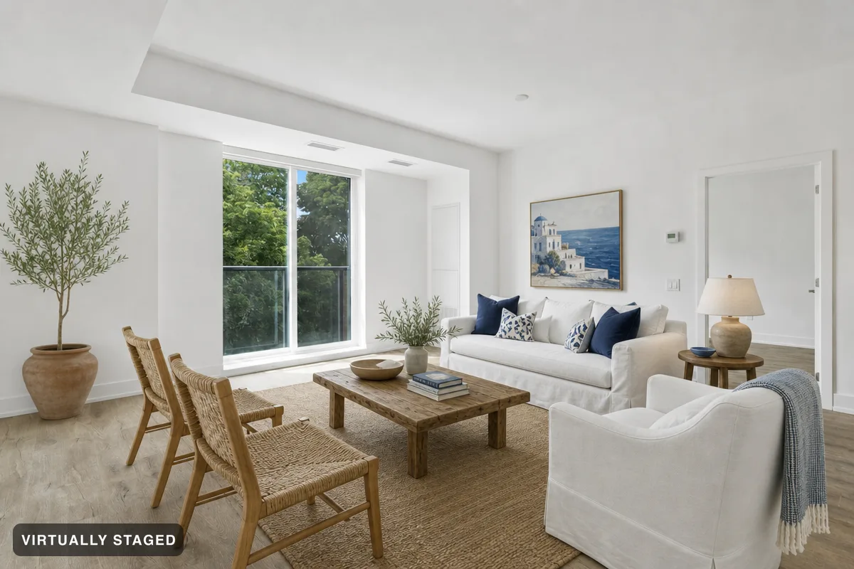The same example room virtually staged in Greek Island