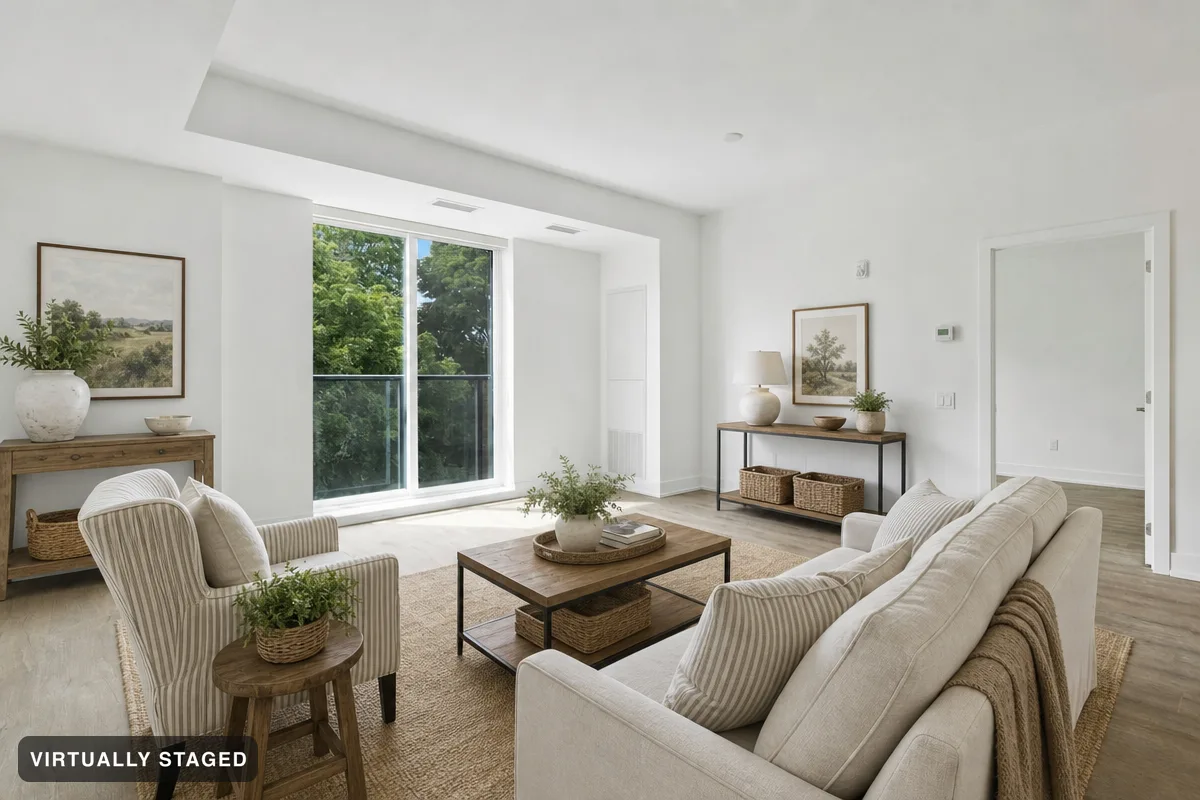 The same example room virtually staged in Country home