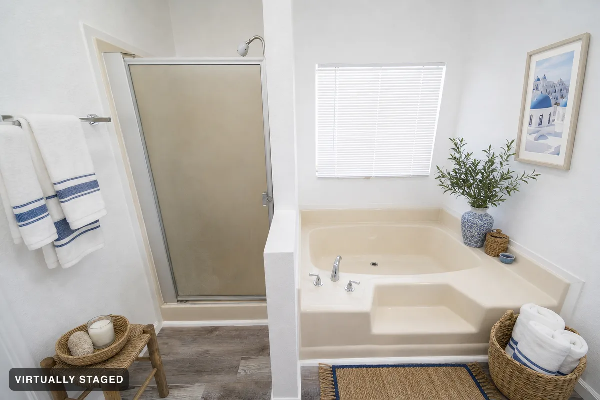 Greek Island — AI bathroom example