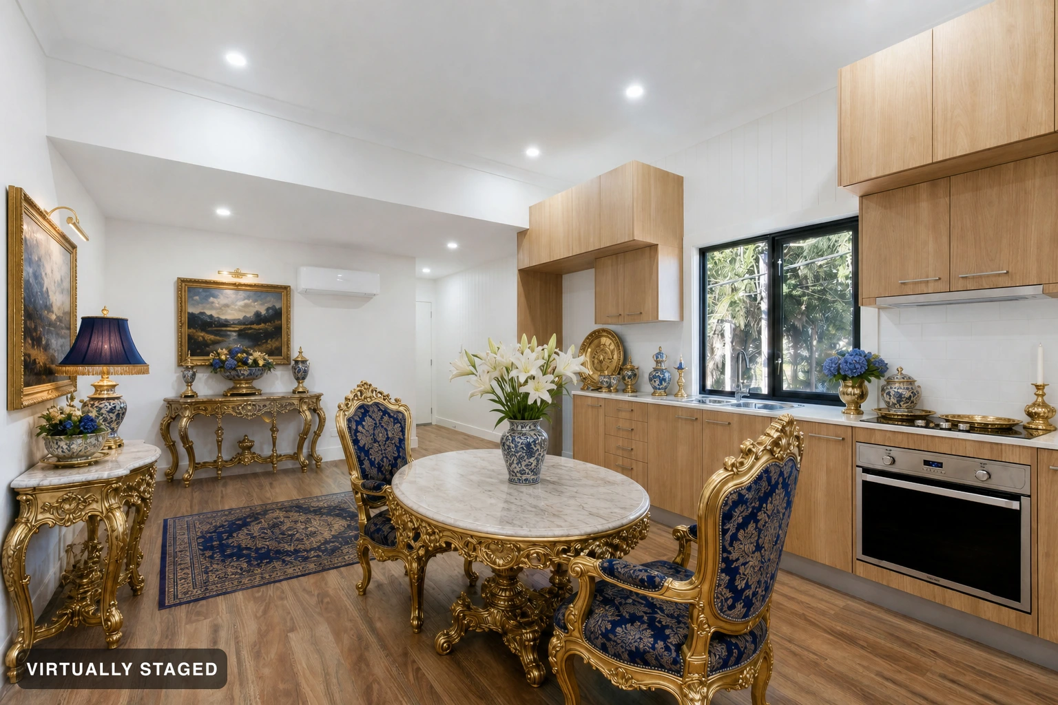 Baroque in a kitchen — virtually staged