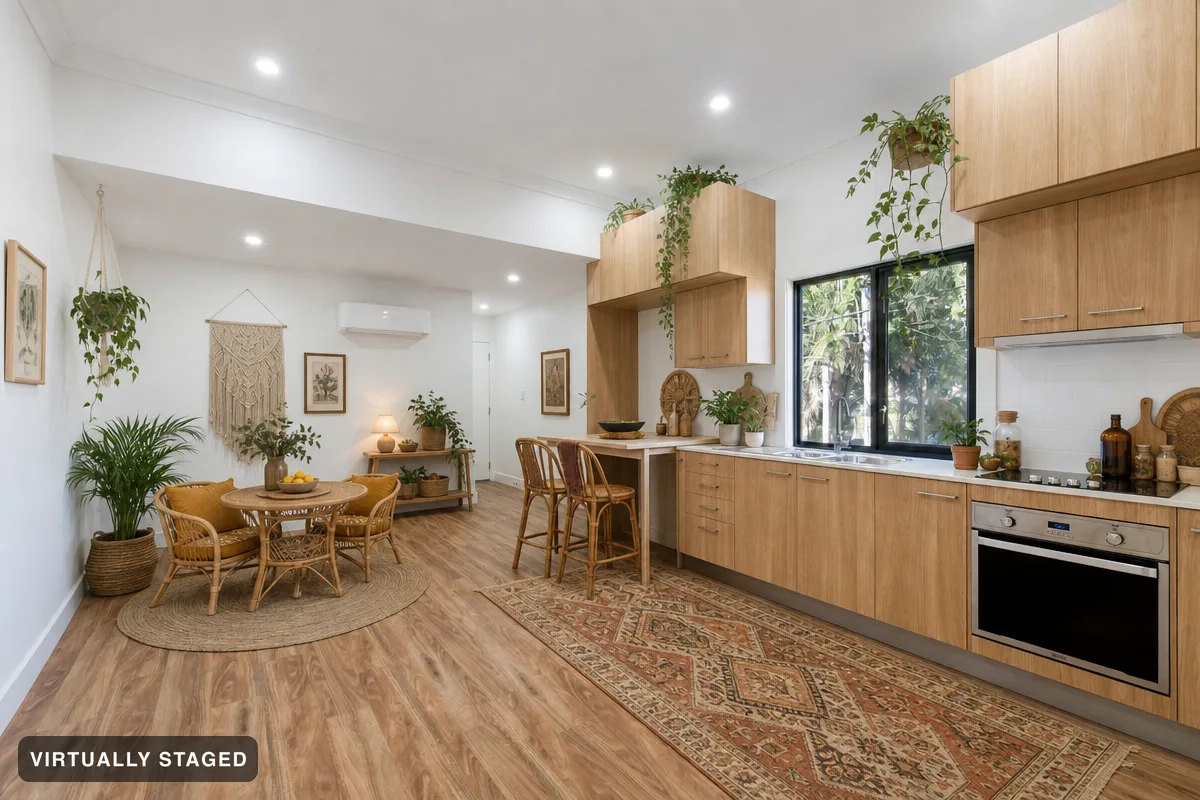 Cosy and colourful — AI kitchen example