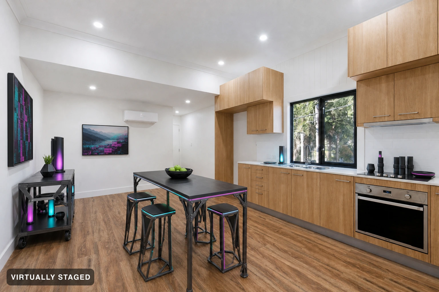Cyberpunk in a kitchen — virtually staged