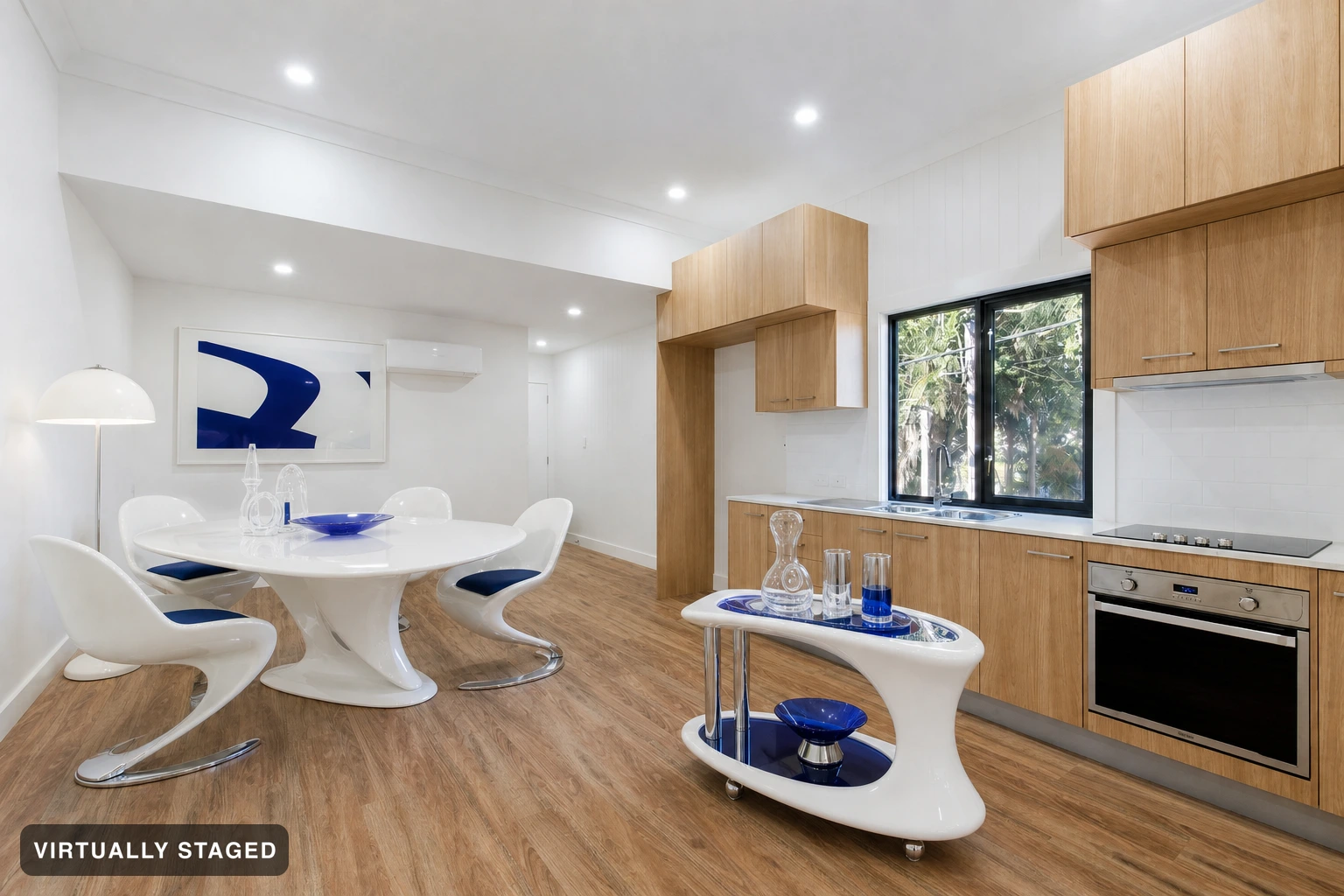 Futuristic in a kitchen — virtually staged