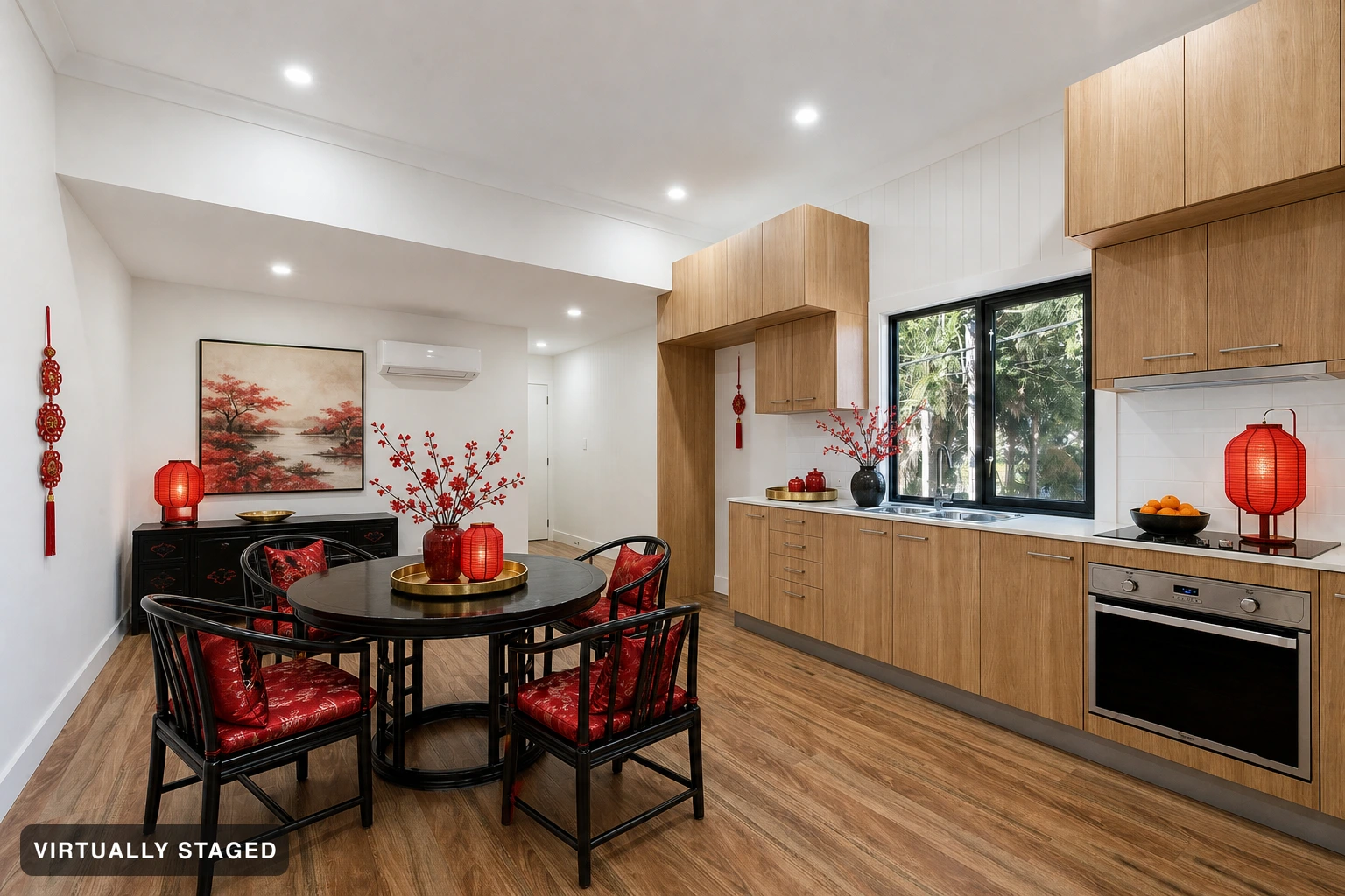 Lunar New Year in a kitchen — virtually staged