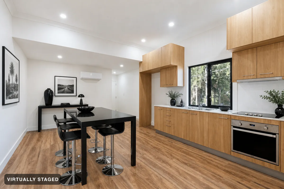 Black and white — AI kitchen example