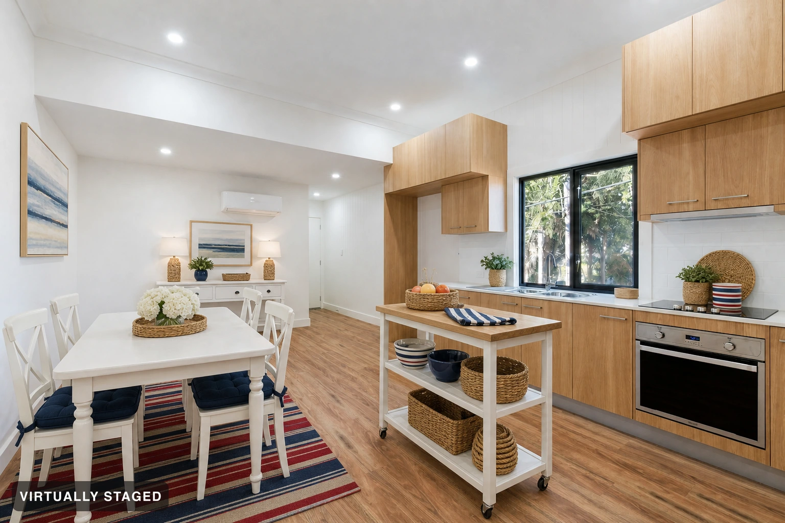 Nautical in a kitchen — virtually staged