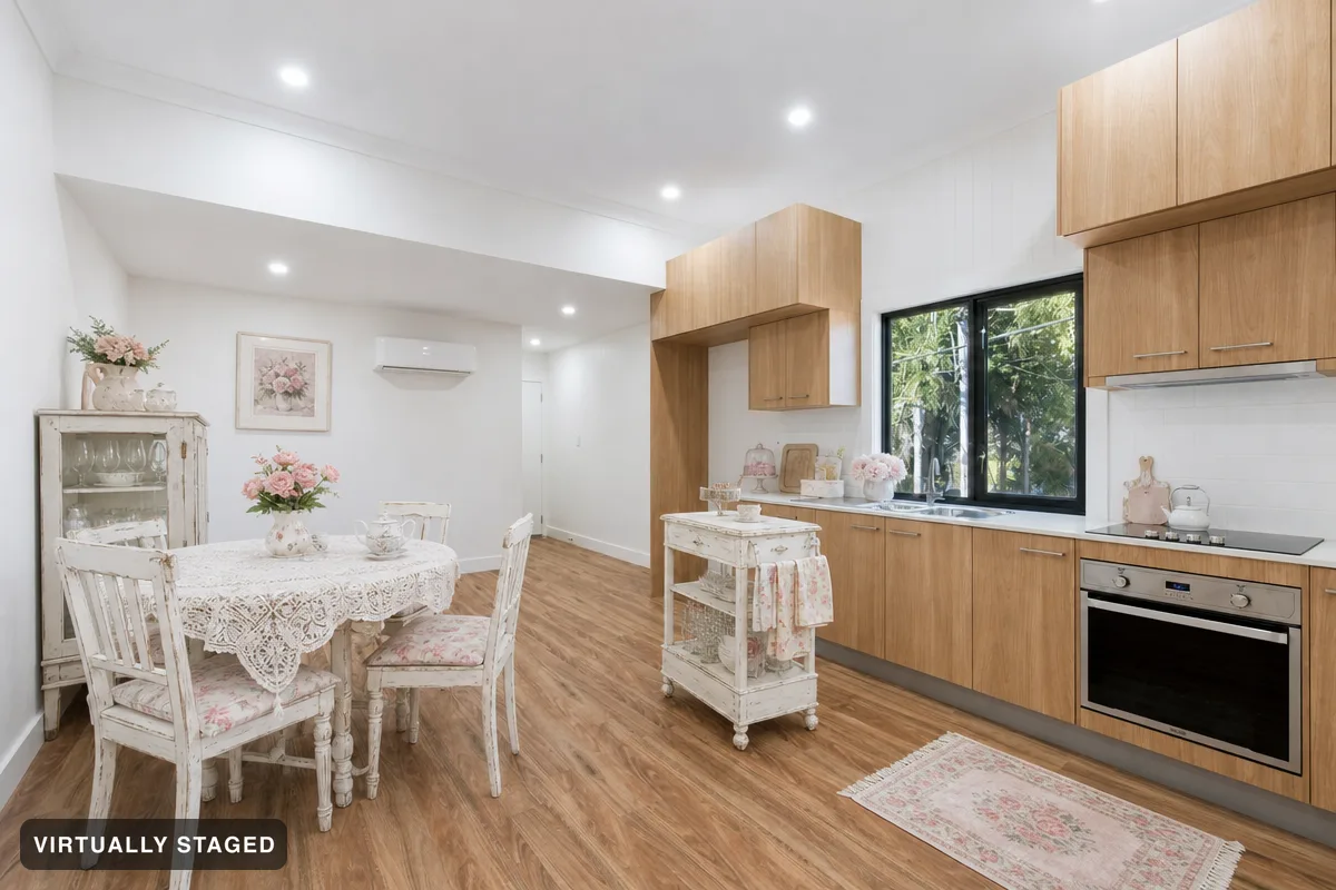 Vintage flowers — AI kitchen example