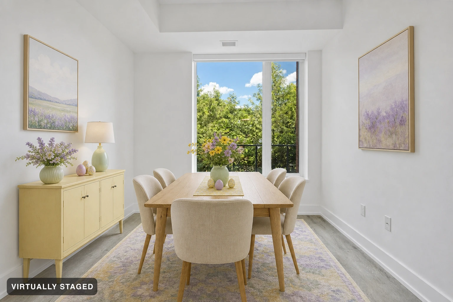 Easter in a dining room — virtually staged