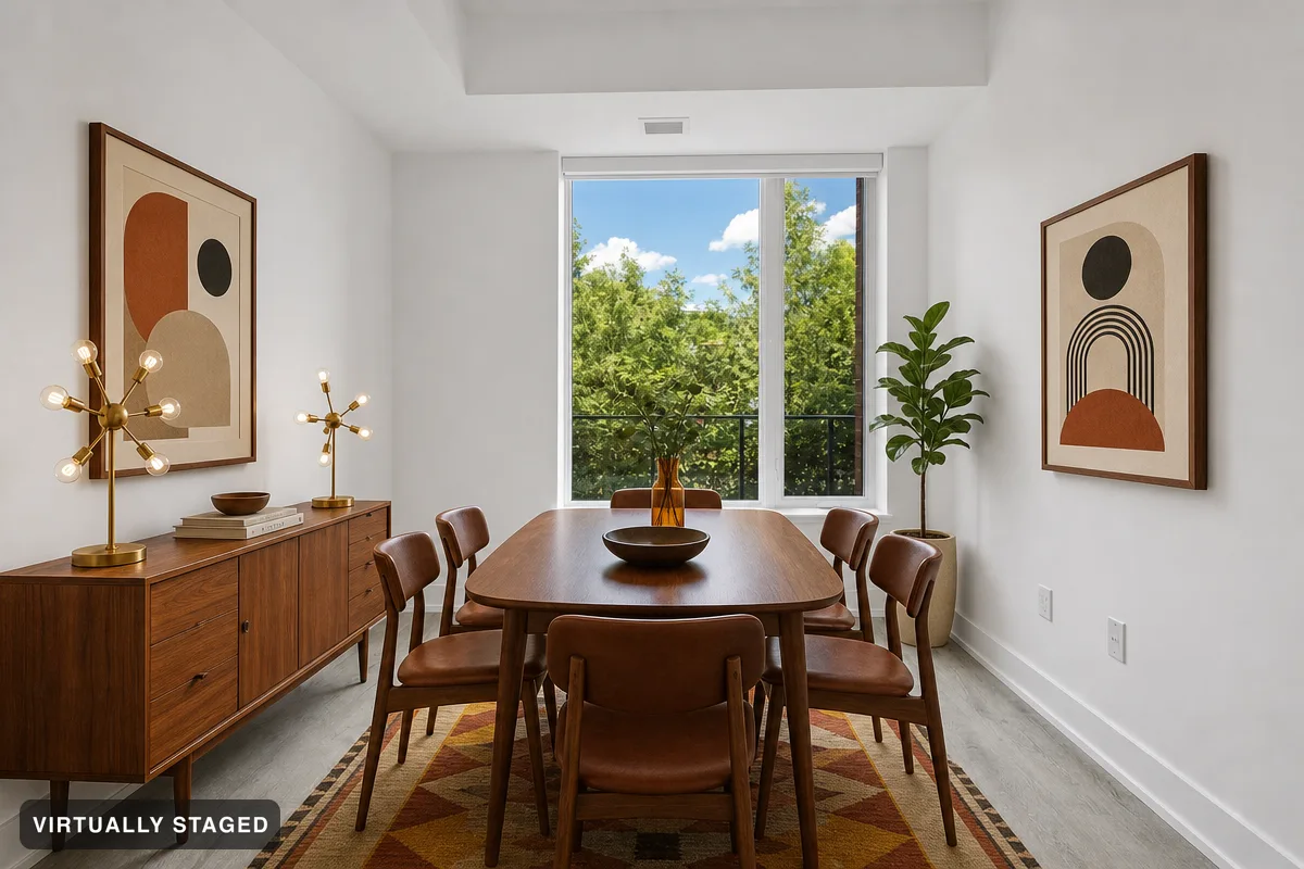 Retro wood — AI dining room example