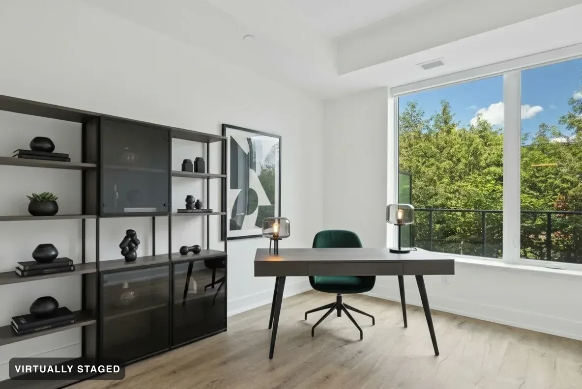 Modern Charcoal — AI home office example