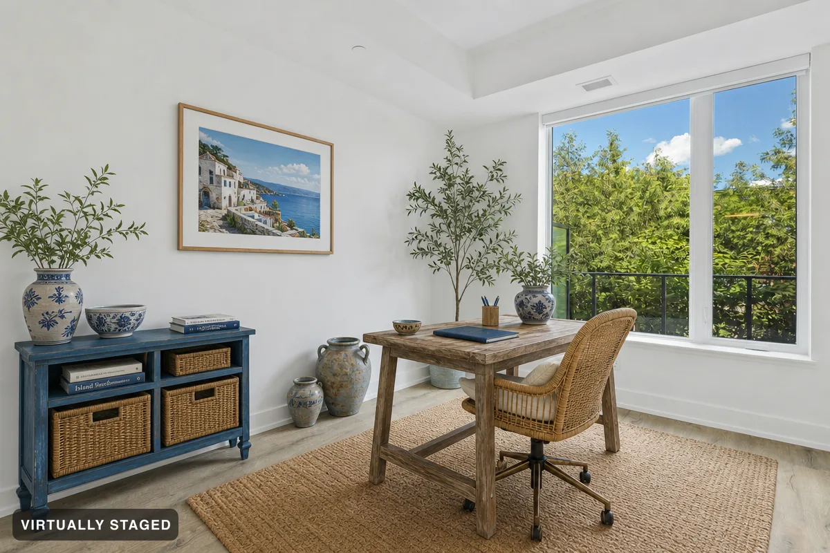 Mediterranean Blue — AI home office example