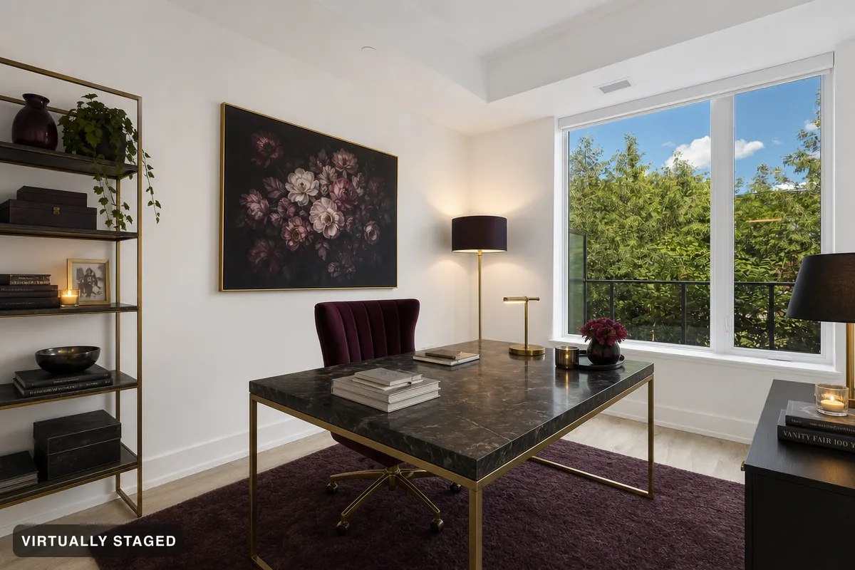 Deep purple — AI home office example