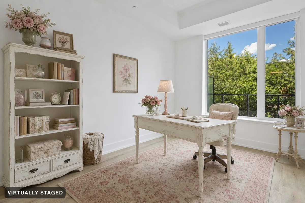 Vintage flowers — AI home office example