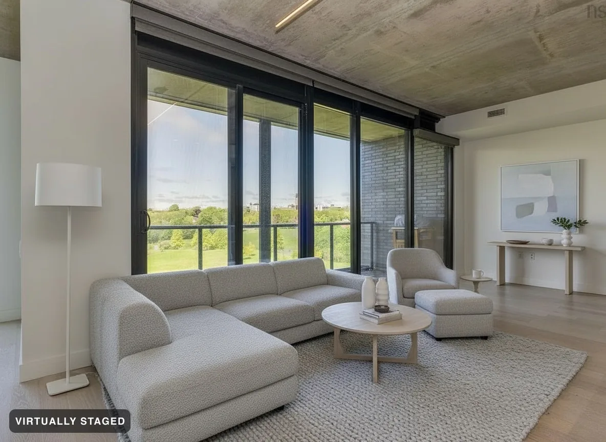 The same room, virtually staged in Nordic Light and verified by Room Check