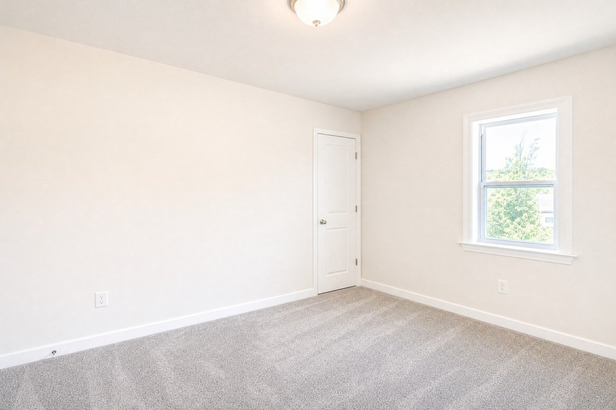 A room as photographed, with off-white walls